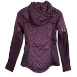 Athleta Women’s XXS Purple Quilted Long Sleeve Hooded Fleece Lined Zip Jacket Photo 3