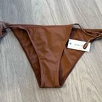 Babaton String Bikini Bottoms – Epicurean Brown – Size M – NWT Photo 0