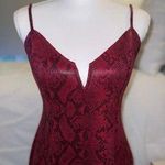 ASTR Dark Red Snakeskin Like Mini dress Photo 1