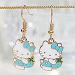 Hello Kitty Adorable Blue Strawberry  Dangle Earrings - Photo 0