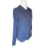 Nine West Sweater Women's Size S Rib Button-Up Shirt Blue Cardigan Ribbed NWT Photo 5
