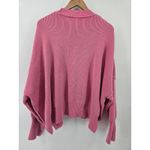 Free People Oversized Ribbed Knit Sweater Pink Drop Shoulder Relaxed Fit XS Photo 2