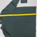 Mignon Doo Women's High Neck Tie Back Blouse Button Up Back Green Long Sleeve S Photo 9