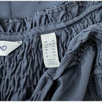 Lands' End  Shirt Women 12 Black Tunic Top‎ Bohemian Peasant Neutral Minimalist Photo 6