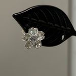Cherry Blossom Cubic Zirconia Sterling Silver Earrings Photo 3