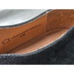 Eric Michael  Close Toe Pumps Sz Eu38/Us7.5 Black Suede Leather Career Heels Photo 4