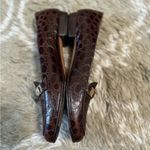 Salvatore Ferragamo  Brown Leather Croc Loafers size 8.5 Photo 4