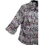 Violet+Claire Violet &‎ Claire Satin Geometric Print Blouse Top Size XL Artsy Feminine Career Photo 9