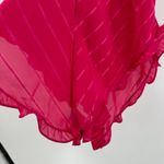 Vintage Barbizon Pink Striped Satin V Photo 5