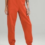 Lululemon Athletica Relaxed High-Rise Orange Joggers Size 8 Photo 0