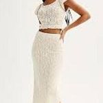 FRESHMAN 1996 Crochet Top Flutter Sleeve Small S Photo 1