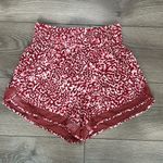 Athleta NWOT 3” High Rise Mesh Racer Run Burgundy Leopard Shorts Size XXS Photo 2
