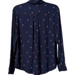 Rails  Women's KATE Novelty Iconic Cherry Print Shirt Navy Button Down Top XS Photo 3
