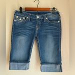 True Religion Medium Wash Mid Rise Denim Knee Length Cuffed Bermuda Shorts 29 Photo 0