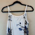 Floral dress sz XL casual vacation flowers boho resort mini dress beach coverup Blue Photo 10