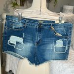 True Craft Super Soft Stretch Jean Cutoff Shorts Tru Craft Distressed Denim Womens 15 New Photo 4