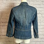Talbots Denim Blazer Jacket Women's Size 6 Stretch Photo 2