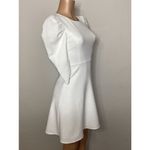 Halston Heritage Halston ivory white puff sleeve dress. Size 0. Retails $320 Photo 2