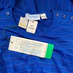 Vintage 90s NOS Sheer Pinstriped Secretary Day Dress S/M Blue Size M Photo 6