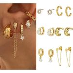 Boutique NEW 18k Gold Filled Women's Chain Dangle‎ Drop Earrings Photo 4