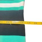 Crown & Ivy Shift Dress Ribbed Navy White Mint Pink Stripe Small Coastal Spring Photo 11