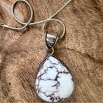Wild Horse Turquoise 925 Silver Plated Necklace Native American Jewelry Brown Photo 3