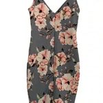 Privy  Floral Bodycon Midi Dress Cutout EUC L Photo 1