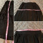 Modcloth  Shimmering Rainfall Metallic Midi Skirt Tier Aline Black AU 12 US 8 NWT Photo 10