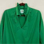 A SHIRT THING Kelly Green Ruffle Neck‎ Long Sleeve Top Size XS Photo 3