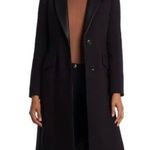 NWT BCBGMAXAZRIA Peak Lapel Single Breasted Trench Coat Jacket Black Women's XS Photo 1