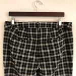Lane Bryant Womens Pants Black White Plaid Flare Crop Stretch Tabbed Front 16P Photo 3