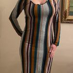 Love j Multi Color Bodycon Midi Dress Photo 0
