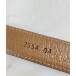 Vintage Mens Belt 36/90 Black Genuine Leather Ostrich Gold Box Frame Buckle Photo 10