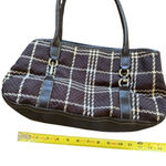 Croft & Barrow Brown plaid baguette Women's shoulder bag Photo 6