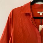 Chico's NWT Coral Pink No Iron Shirtdress Button Down Women size 1 / Medium / 8 Photo 4