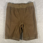 SKIMS  Women's Boyfriend Style Cotton Rib Boxer Shorts Army‎ Green Small Photo 0