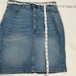 Banana Republic Jean Skirt Womens 6 Denim Pencil Button Front Light Wash Read Photo 8