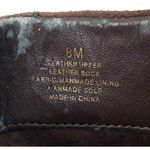 Trendy Brown Suede Leather Antonio Milano Wedge Boots Booties Zip Buckle Size 8 Photo 12