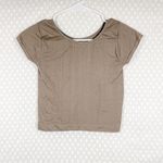 Free People  Intimately Tan Seamless Fitted Short Sleeve‎ Top Photo 1