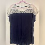 Carol Rose  Black and White Floral Short Sleeve Top Photo 6