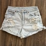 American Eagle  Denim Ripped Shorts Distressed Light Wash Photo 0