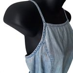 Mossimo Chambray Sleeveless Romper Floral Blue Embroidery Women’s M COASTAL Size M Photo 5