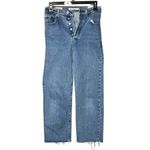 Levi's Levi’s medium wash rib age straight Jean non ripped raw hem button fly #759 Photo 1
