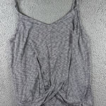 Kaileigh Vintage  Y2K Tank Top Women Large‎ Striped Pleated Front Boho Nautical Photo 0