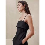 Banana Republic Women's Black Onda Linen Strapless Wide Leg Jumpsuit size 8 Boho Photo 1