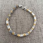 X Cross Design Zirconia Charm Bracelets for Women Men Gold Photo 1