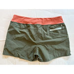 Cotopaxi  Women’s Vamos Hybrid Athletic Shorts Olive Green Coral Hiking Outdoor L Photo 2