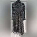 Maggy London  Women's‎ Long Sleeve Mock Neck Midi Dress with Asymmetrical Hem NWT Photo 7