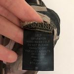 Storia  Brown Black Tan Camo Camouflage Short Sleeve Tie Button Down Crop Top M Photo 6