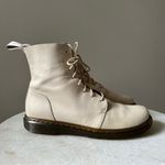 Dr. Martens Dr. Doc Martens Danica White Creme Leather 8 Eye Lace Up Combat Boots Size 7 Photo 2